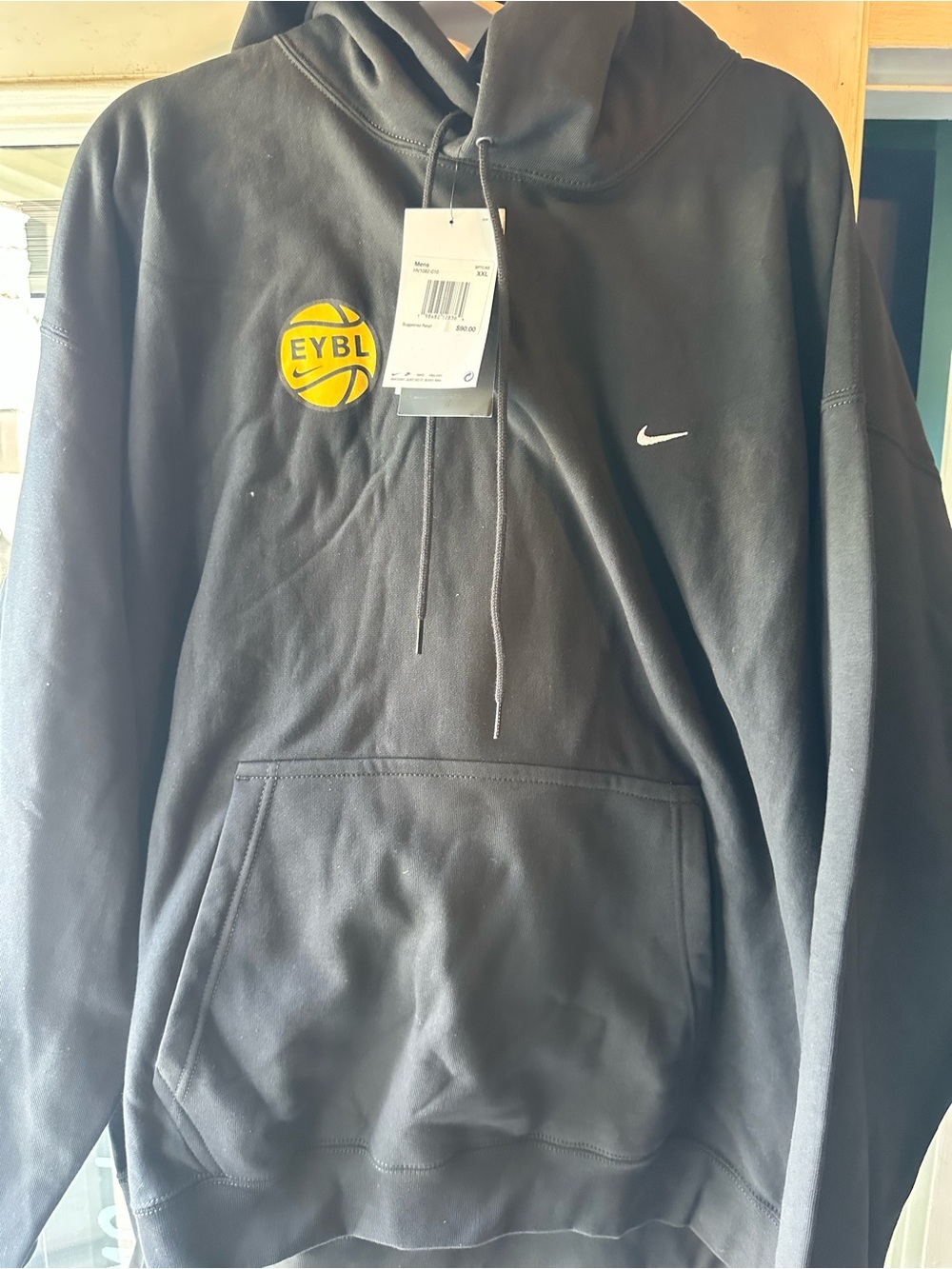 Nike Black Hoodie with Yellow EYBL Basketball Logo